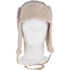 Unisex Sheepskin Trapper Hat Stone: Barin