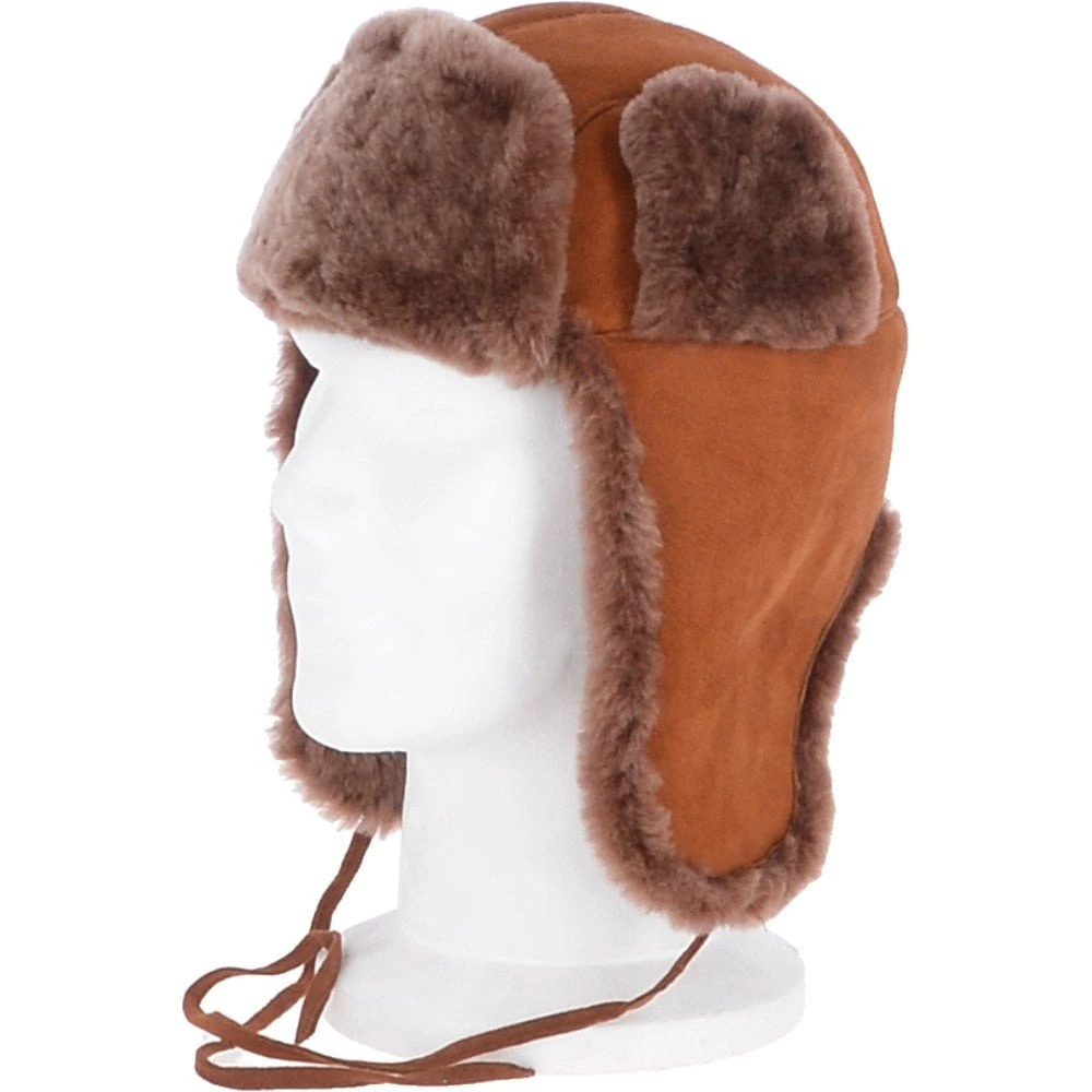 Unisex Sheepskin Trapper Hat Whisky : Barin - Image 2