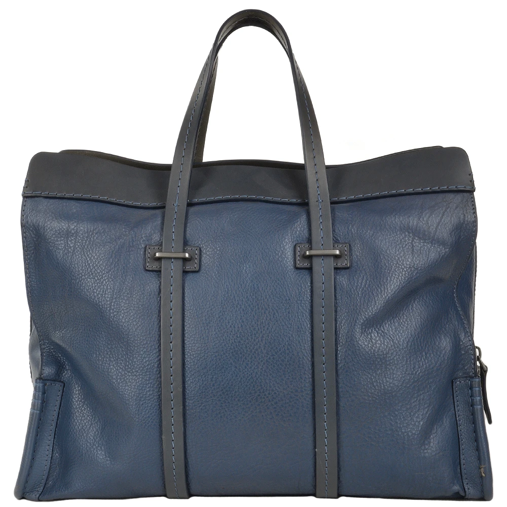 The Bridge Unisex Travel And Shopper Bag Blue : 00650641P 2K - Image 3