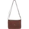 Valentina Flap Over Croc Print Real Leather Shoulder Bag Cognac/croc: MC5