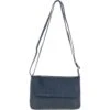 Valentina Flap Over Croc Print Real Leather Shoulder Bag Navy/croc: MC5