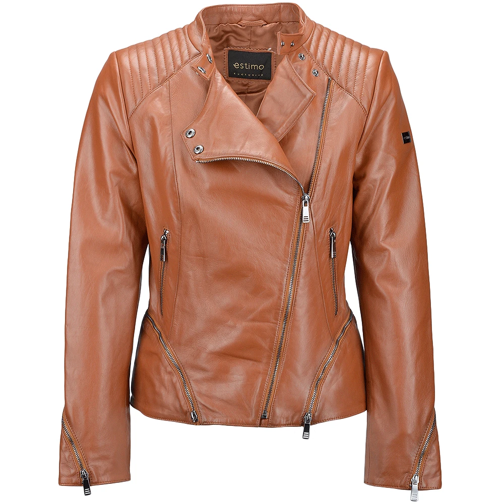 Veg Tanned Biker Jacket Tan : Kiara
