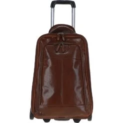 Vegetable Tanned Leather Luggage Cabin Trolley Chestnut : 89150
