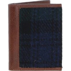 Versatile Leather X Harris Tweed RFID Secure Wallet Tan/Watch: TW-17-04-TW