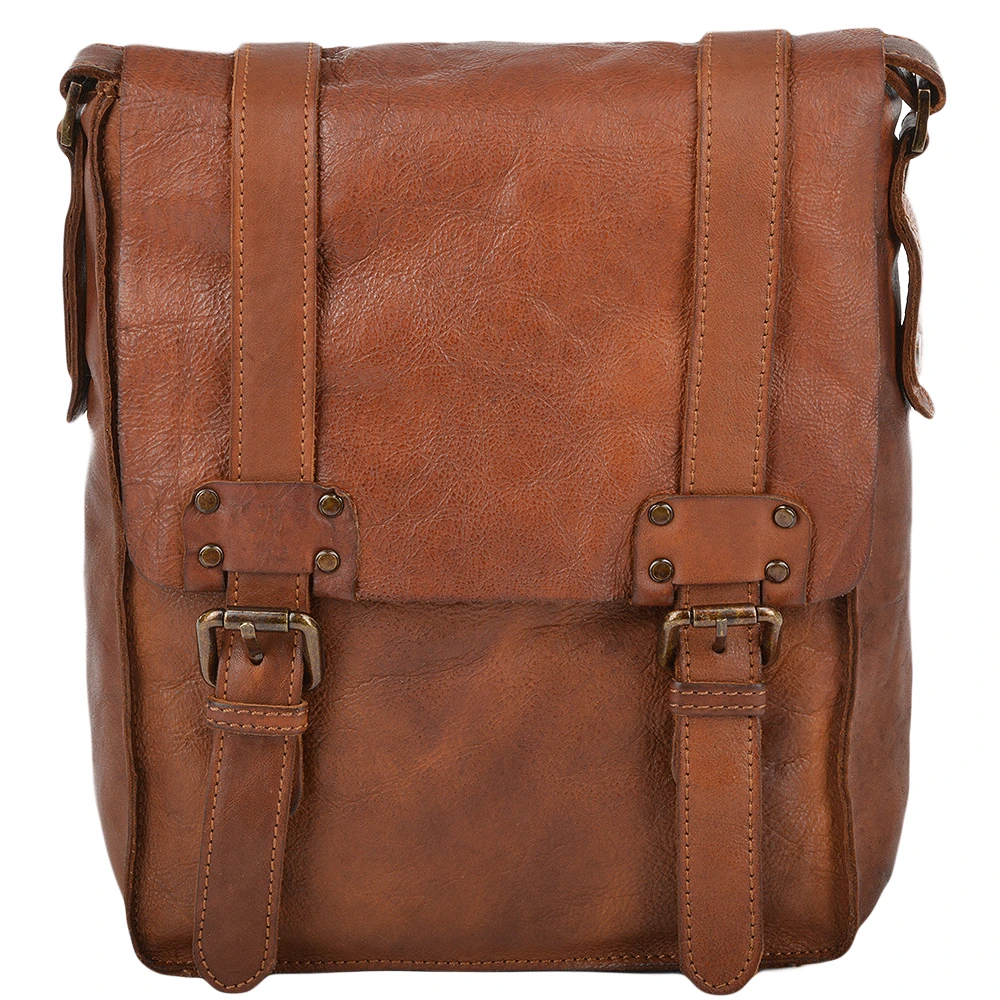 Vintage A4 Messenger Bag Rust : 7995