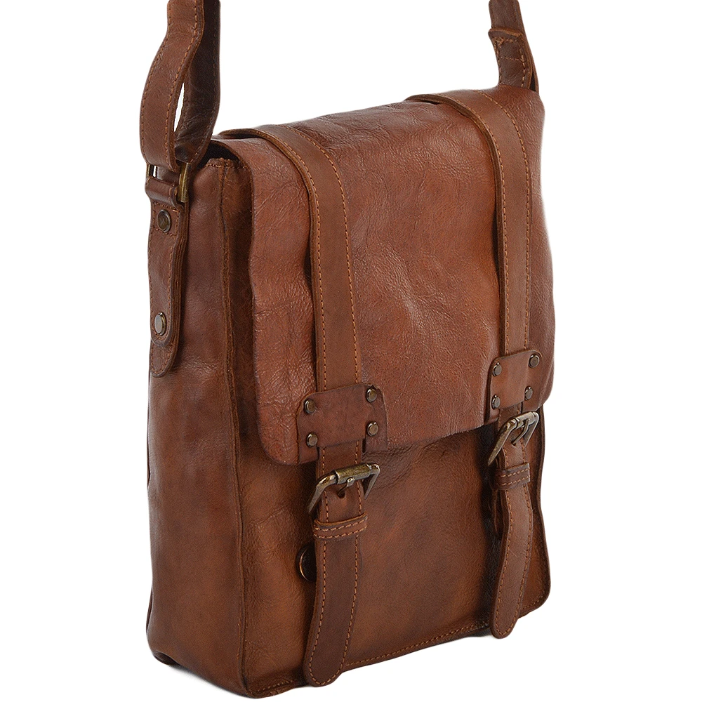 Vintage A4 Messenger Bag Rust : 7995 - Image 2