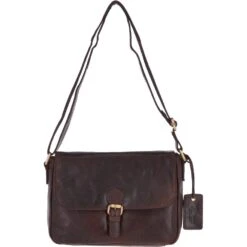 Vintage Leather Cross Body Shoulder Bag Brandy – G22