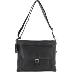 Vintage Medium Leather Shoulder Bag Grey: G23