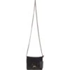 Vintage Mini Leather Cross Body Shoulder Bag With Chain Strap Black – G27