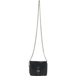 Vintage Mini Leather Cross Body Shoulder Bag With Chain Strap Grey: G27
