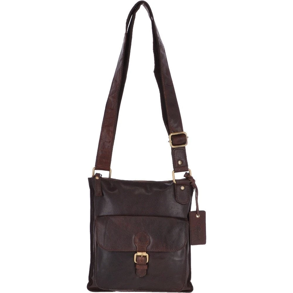 Vintage Small Leather Shoulder Bag Brandy – G20