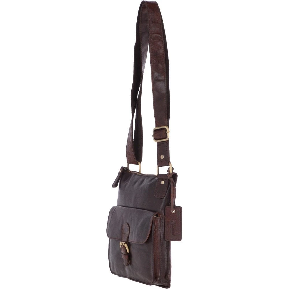 Vintage Small Leather Shoulder Bag Brandy – G20 - Image 2