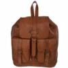 Vintage Wash Leather Rucksack Rust : 7990