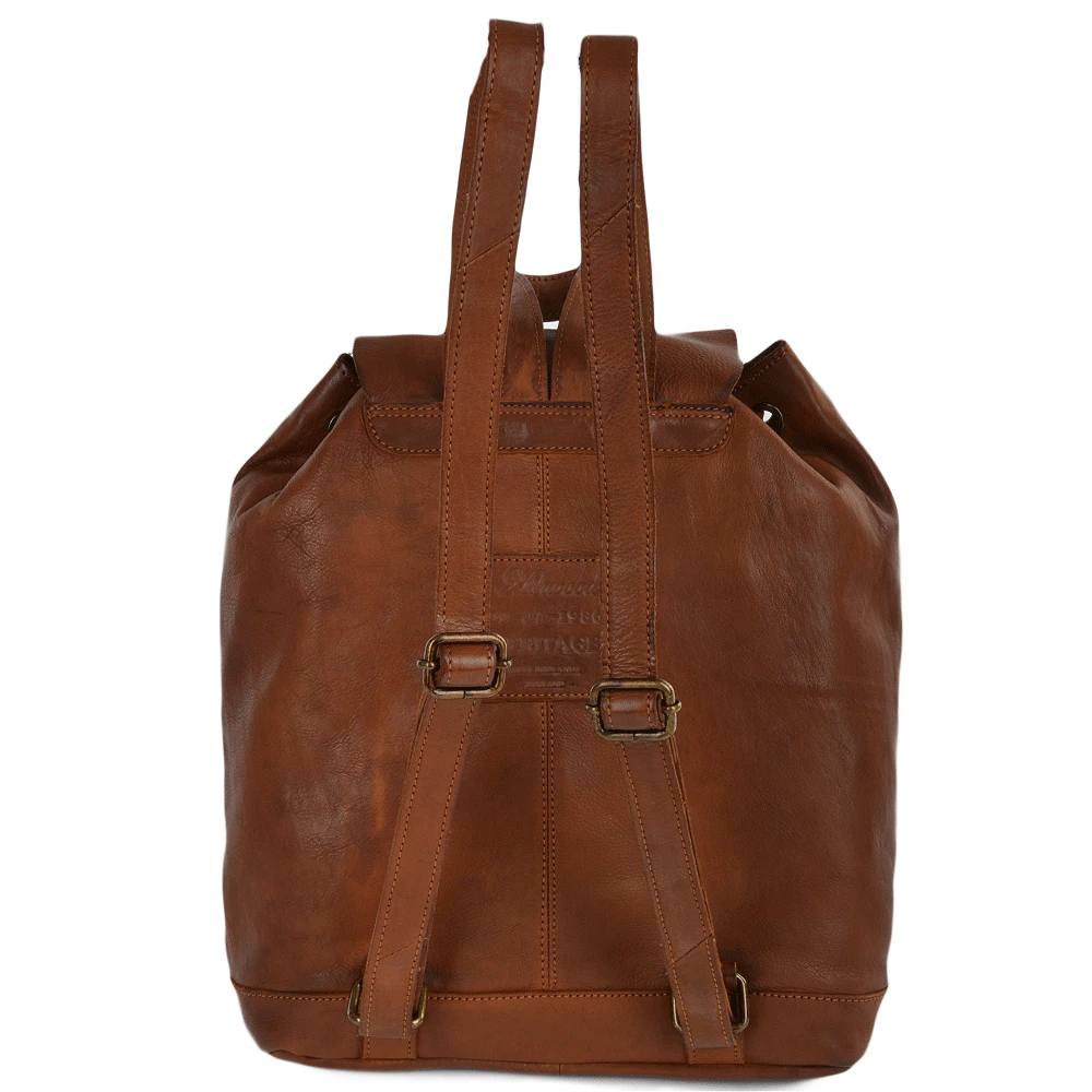 Vintage Wash Leather Rucksack Rust : 7990 - Image 3