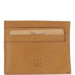 Waxy Leather Classic 6 Card Holder Wallet Cognac: W-84