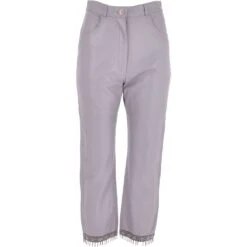 Womens 60's Hippy Leather Jeans Lilac: Kisa 0479