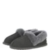 Women's Classic Suede Sheepskin Cuff Slippers Grey : Fen-LCS