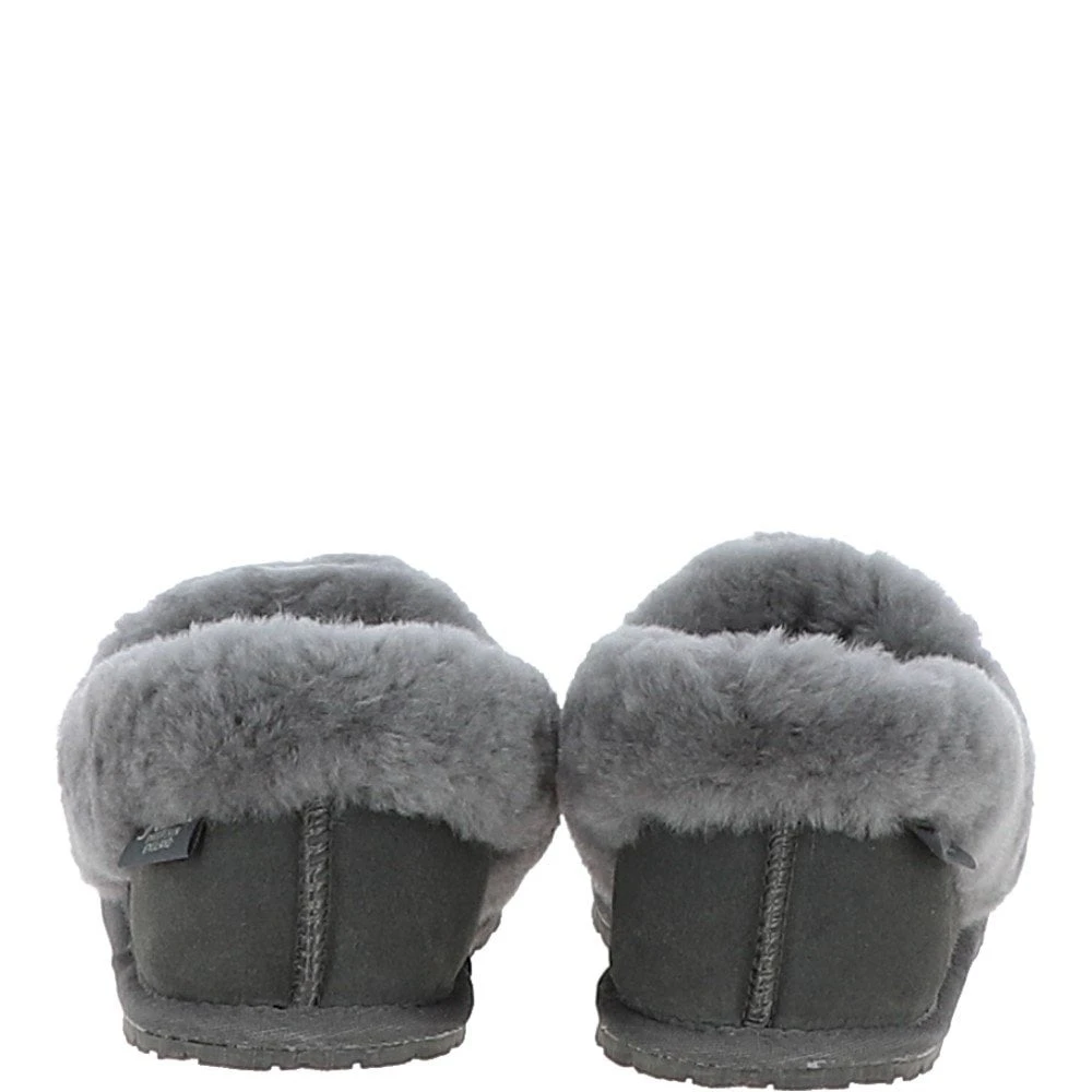 Women's Classic Suede Sheepskin Cuff Slippers Grey : Fen-LCS - Image 2