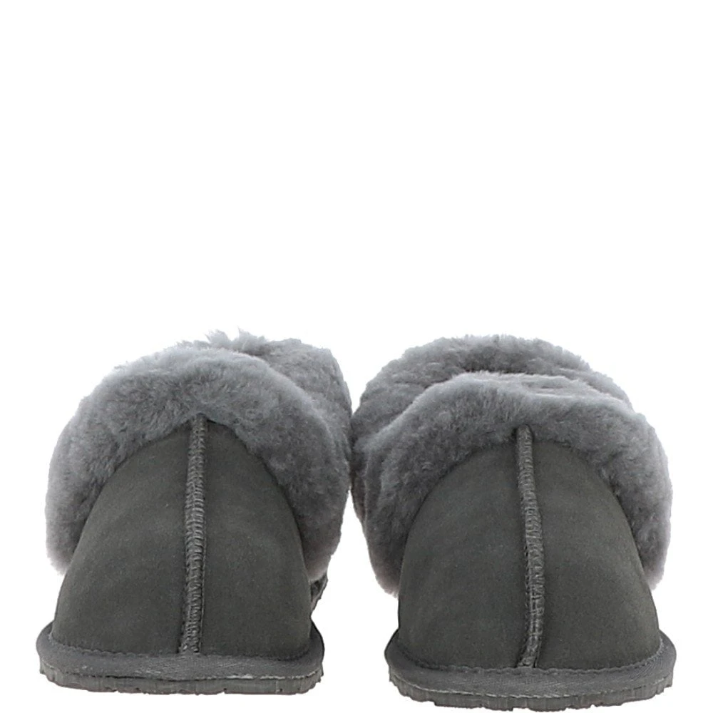 Women's Classic Suede Sheepskin Cuff Slippers Grey : Fen-LCS - Image 4