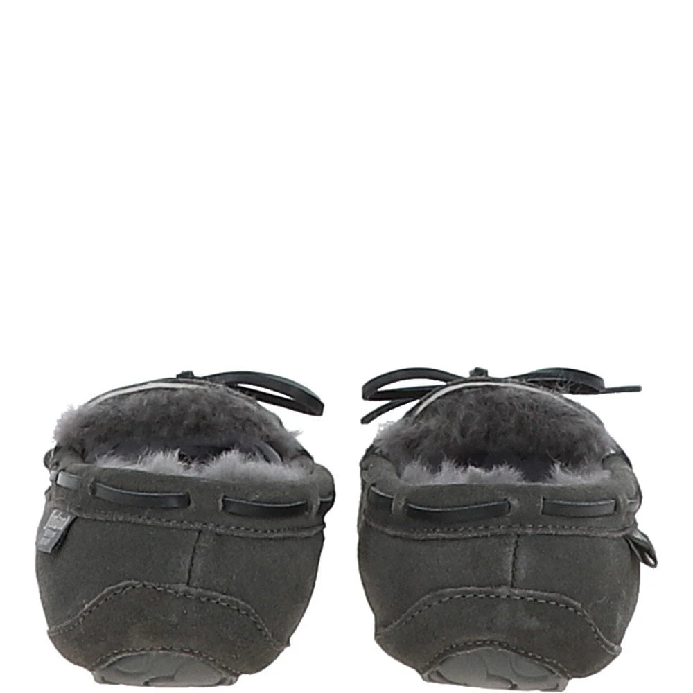 Women's Classic Suede Sheepskin Moccasin Slippers Grey: Ladies Moccasins - Image 2