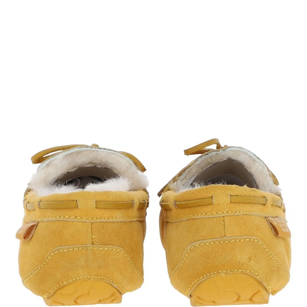 Women's Classic Suede Sheepskin Moccasin Slippers Mustard : Ladies Moccasins - Image 2