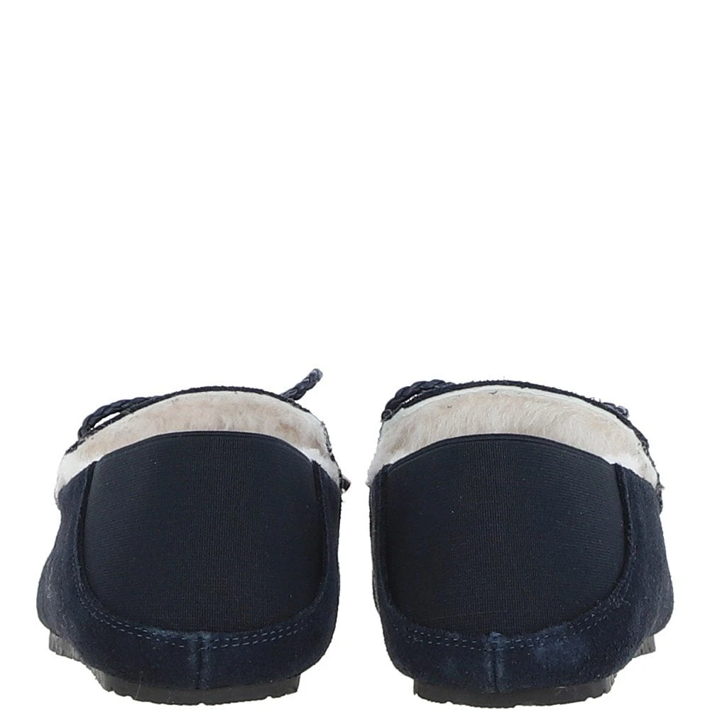 Women's Classic Suede Sheepskin Moccasins Navy: Megan - Image 3