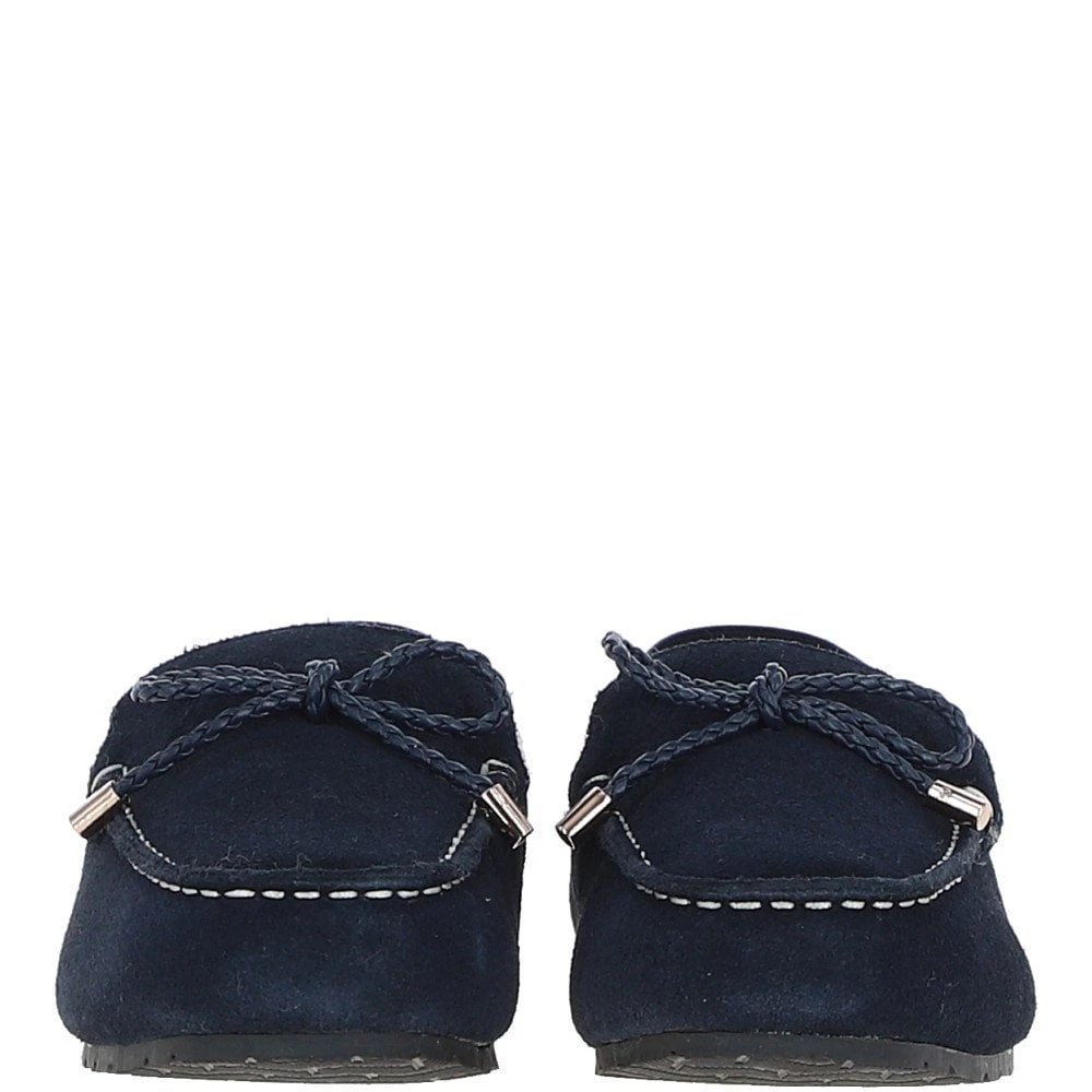 Women's Classic Suede Sheepskin Moccasins Navy: Megan - Image 5