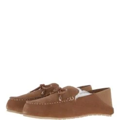 Women's Classic Suede Sheepskin Moccasins Tan: Megan