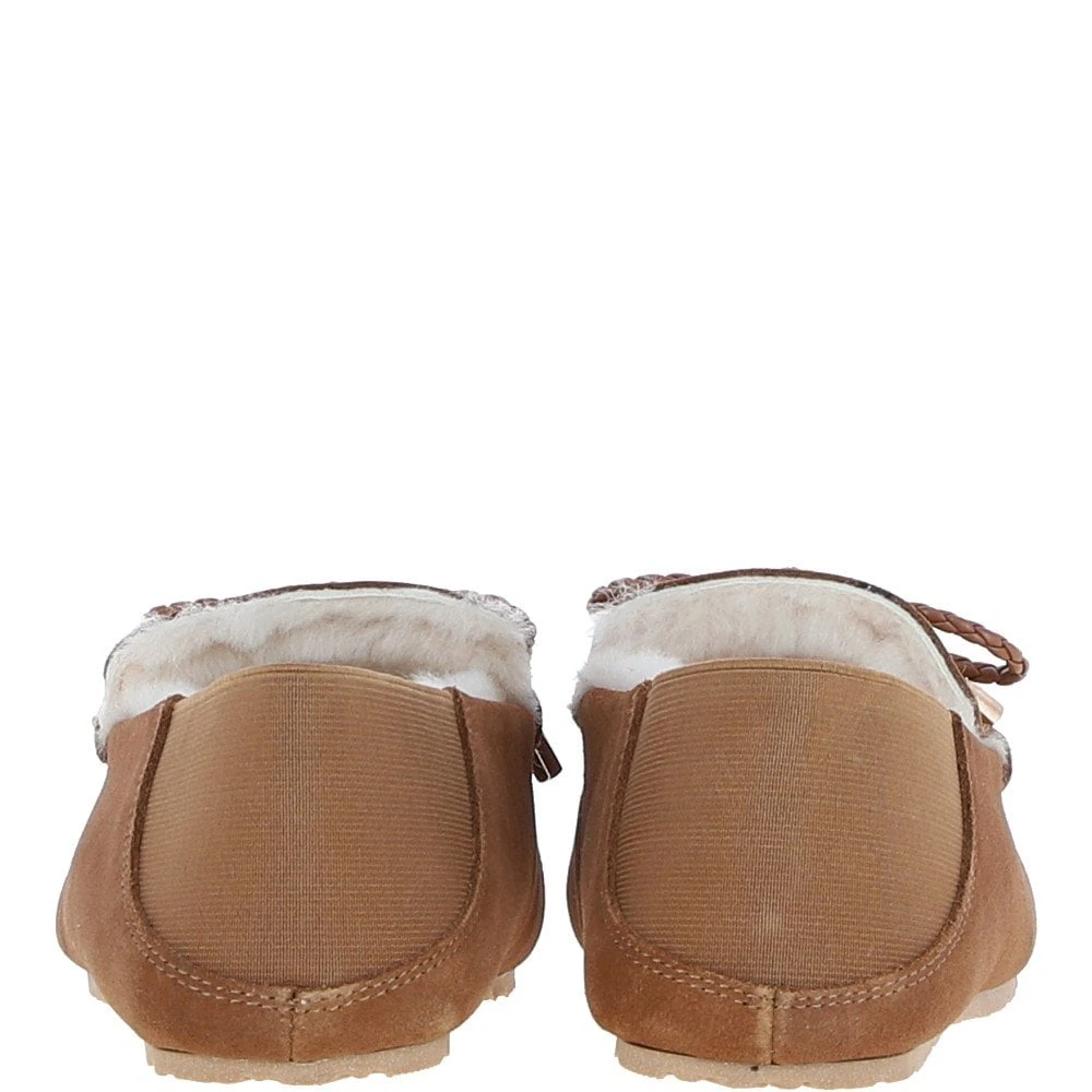 Women's Classic Suede Sheepskin Moccasins Tan: Megan - Image 3