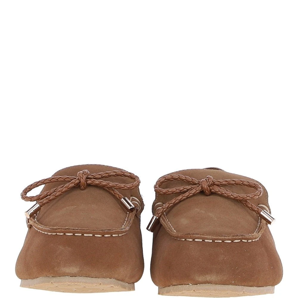 Women's Classic Suede Sheepskin Moccasins Tan: Megan - Image 5