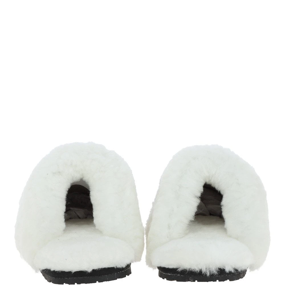 Women's Classic Suede Sheepskin Slippers Black/white : Fen-Ladies - Image 2