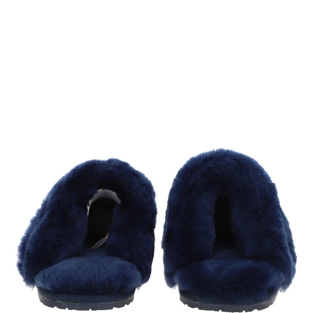 Women's Classic Suede Sheepskin Slippers Navy : Fen-Ladies - Image 2