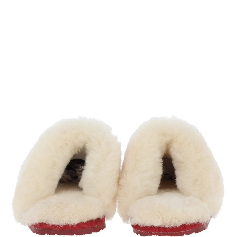 Women's Classic Suede Sheepskin Slippers Red Velvet: Fen-Ladies - Image 2