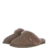 Women's Classic Suede Sheepskin Slippers Taupe: Fen-Ladies