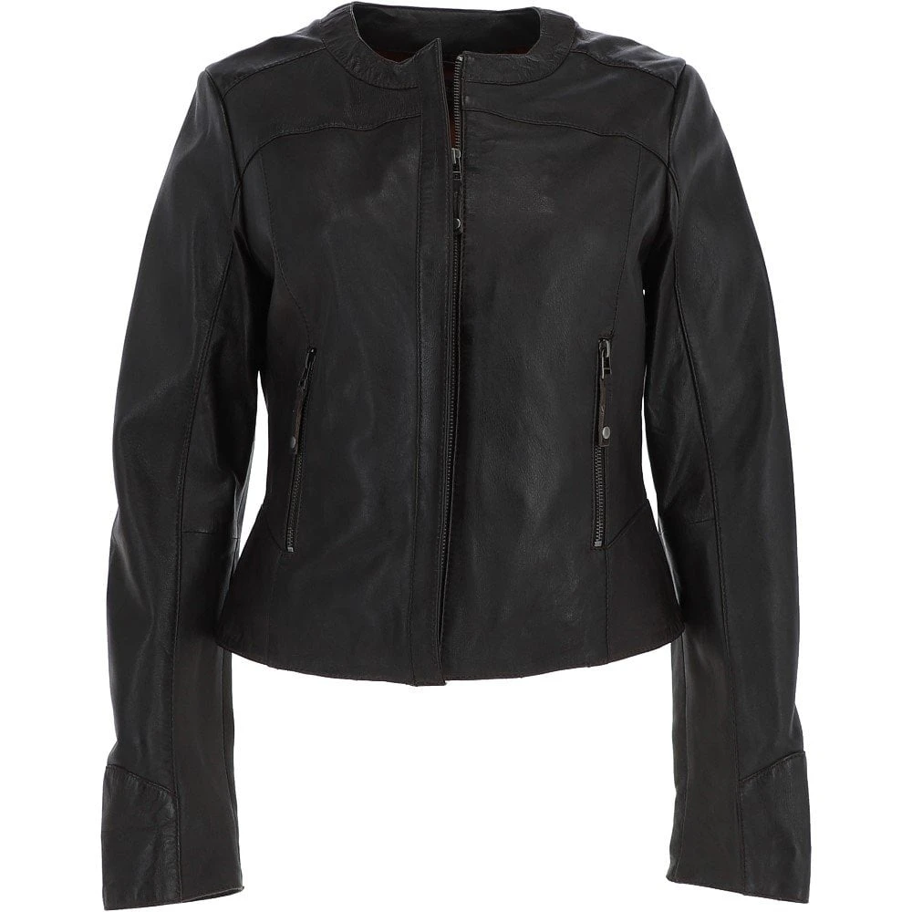 Womens Leather Jacket Brown : Jimena