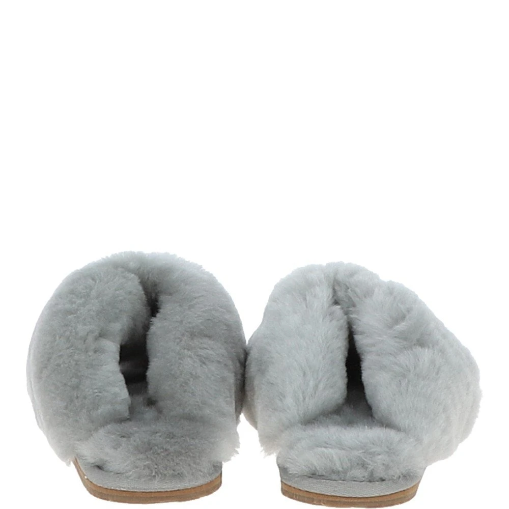 Women's Luxury Sheepskin Flip Flops Grey : Fen-SFF - Image 2