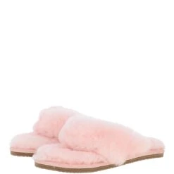 Women's Luxury Sheepskin Flip Flops Pink : Fen-SFF