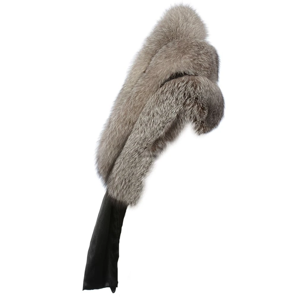 Womens Natural Fox Collar : 090 Frost - Image 2