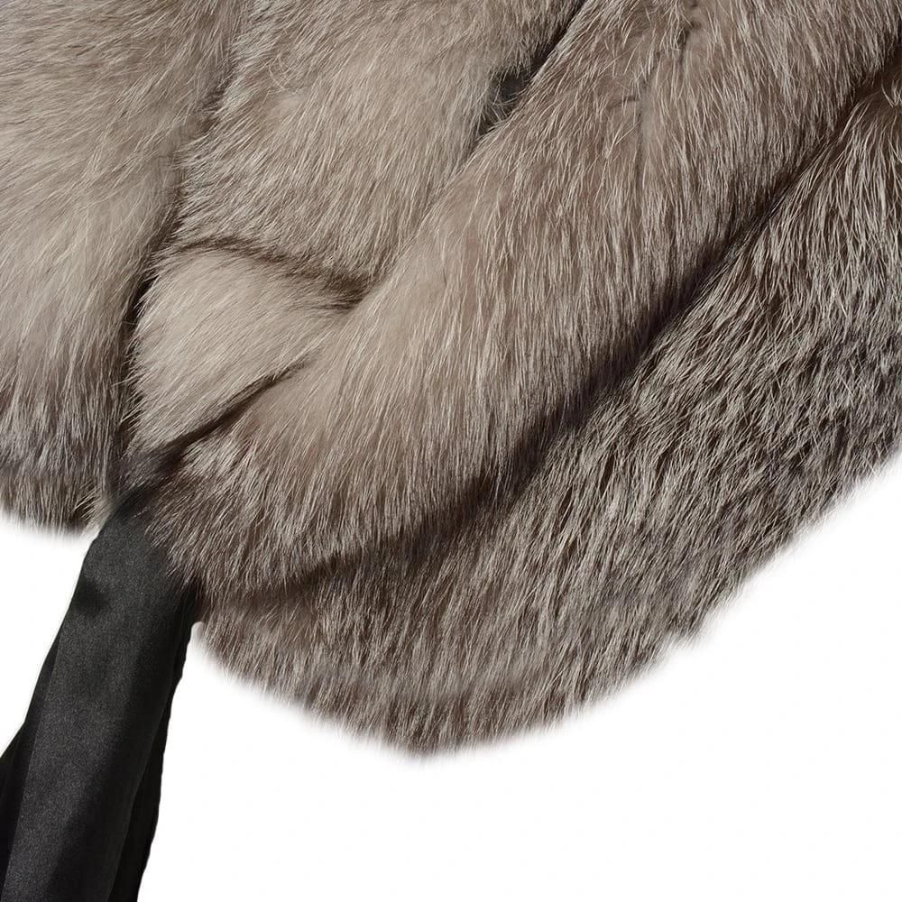 Womens Natural Fox Collar : 090 Frost - Image 4