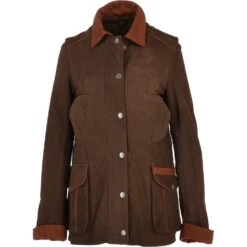 Women's Nubuck Leather Jacket Olive/Nub: Aidan