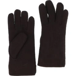 Women's Suede Sheepskin Gloves Brown: DB 010
