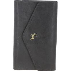 Women's Vintage Wash 12 Card Leather Purse Grey: G-42